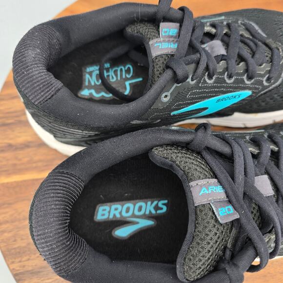 Brooks Ariel 20 Shoes Womens 9 Wide Black Blue Running Walking Athletic Sneakers - Picture 6 of 8